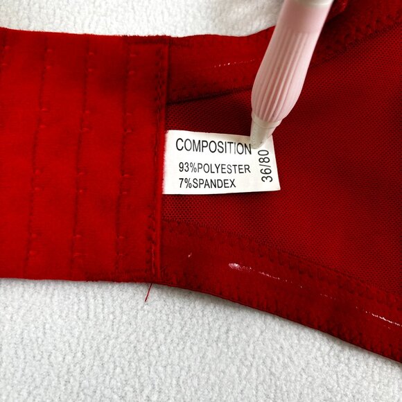 Women's Beaded Red Tank Corset Bra Bralette Spaghetti Strap Bustier Crop Top - Picture 9 of 10